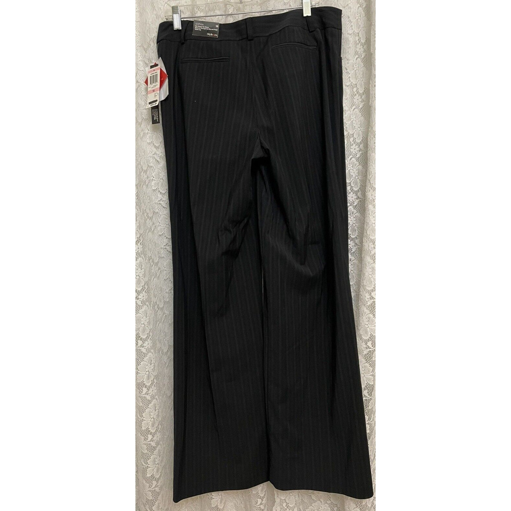 style co size 10 pants Sophia Wide Leg Black Andes Strip NWT